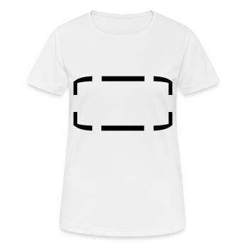 umrandung rahmen klammern text feld schreiben name - Frauen T-Shirt atmungsaktiv - Weiß - Vorne - AI Model Female 172 dark (172cm)