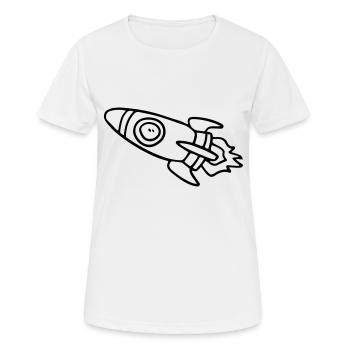 Rakete - Frauen T-Shirt atmungsaktiv - Weiß - Vorne - AI Model Female 172 dark (172cm)