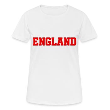 Angleterre - Slogan - Citation - Football - Three Lions GB - T-shirt respirant Femme - blanc - Devant - AI Model Female 172 dark (172cm)