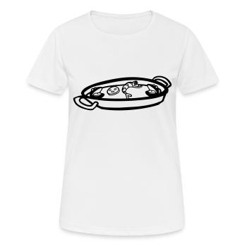 paella plat spécialité culinaire espagnole espagne - T-shirt respirant Femme - blanc - Devant - AI Model Female 172 dark (172cm)