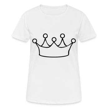 krone - Frauen T-Shirt atmungsaktiv - Weiß - Vorne - AI Model Female 172 dark (172cm)