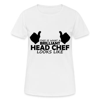 brilliant head chef - Women's Breathable T-Shirt - white - Front - AI Model Female 172 dark (172cm)