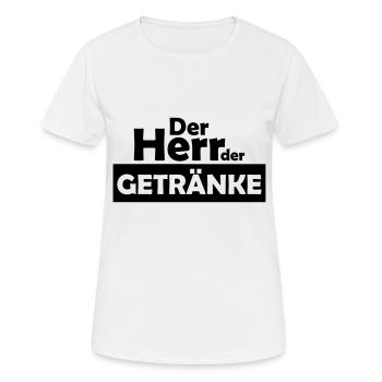 der herr der getränke - Frauen T-Shirt atmungsaktiv - Weiß - Vorne - AI Model Female 172 dark (172cm)