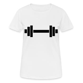 hantel - Frauen T-Shirt atmungsaktiv - Weiß - Vorne - AI Model Female 172 dark (172cm)