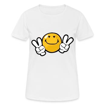 Smiley Confidence Ambition - Women's Breathable T-Shirt - white - Front - AI Model Female 172 dark (172cm)