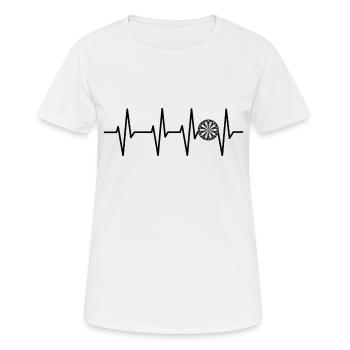 Darts In The Heart Darts Player Idée Cadeau - T-shirt respirant Femme - blanc - Devant - AI Model Female 172 dark (172cm)