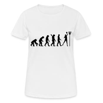 Evolution Korbball Korbballmannschaft Team - Frauen T-Shirt atmungsaktiv - Weiß - Vorne - AI Model Female 172 dark (172cm)
