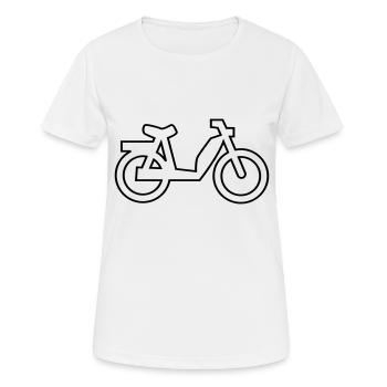 mofa - Frauen T-Shirt atmungsaktiv - Weiß - Vorne - AI Model Female 172 dark (172cm)