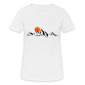 Berge Klettern und Wandern - Frauen T-Shirt atmungsaktiv - Weiß - Vorne - AI Model Female 172 dark (172cm)