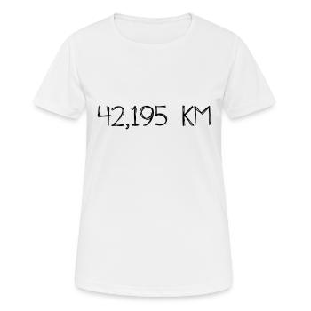 Marathon - course à pied - sport - course à pied - jogging - T-shirt respirant Femme - blanc - Devant - AI Model Female 172 dark (172cm)