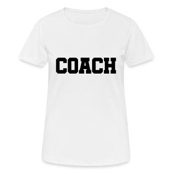 Coach - Le meilleur coach - Le meilleur coach - T-shirt respirant Femme - blanc - Devant - AI Model Female 172 dark (172cm)