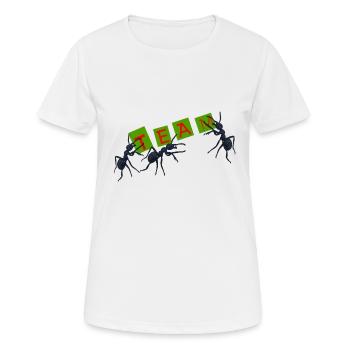 Team, Gruppe, Ameise - Frauen T-Shirt atmungsaktiv - Weiß - Vorne - AI Model Female 172 dark (172cm)