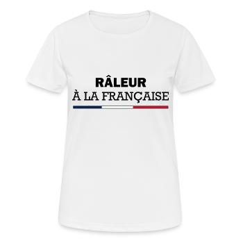 Râleur à la française - T-shirt respirant Femme - blanc - Devant - AI Model Female 172 dark (172cm)
