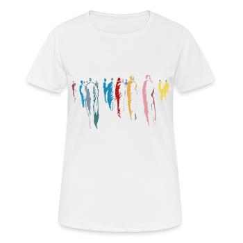 Les gens modernes, la mode - T-shirt respirant Femme - blanc - Devant - AI Model Female 172 dark (172cm)