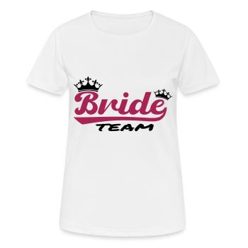 Équipe mariée - T-shirt respirant Femme - blanc - Devant - AI Model Female 172 dark (172cm)