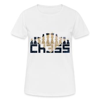 Schach - Frauen T-Shirt atmungsaktiv - Weiß - Vorne - AI Model Female 172 dark (172cm)