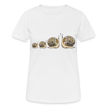 Snails - Women's Breathable T-Shirt - white - Front - AI Model Female 172 dark (172cm)