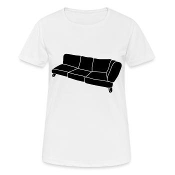 Conception de Clipart de canapé - T-shirt respirant Femme - blanc - Devant - AI Model Female 172 dark (172cm)