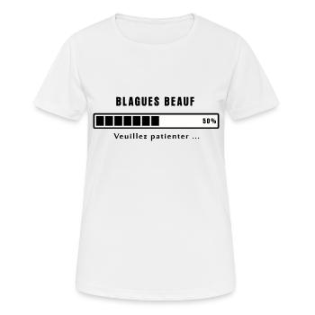 Blagues beauf en cours ! - T-shirt respirant Femme - blanc - Devant - AI Model Female 172 dark (172cm)