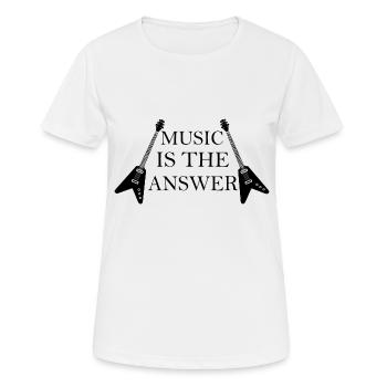 Rock Music Rock and Roll - Women's Breathable T-Shirt - white - Front - AI Model Female 172 dark (172cm)