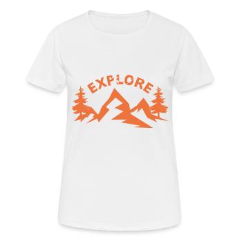 Explorer - T-shirt respirant Femme - blanc - Devant - AI Model Female 172 dark (172cm)