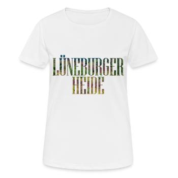 Lüneburger Heide Deutschland Landschaft - Frauen T-Shirt atmungsaktiv - Weiß - Vorne - AI Model Female 172 dark (172cm)