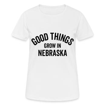 Gute Dinge wachsen in Nebraska - Frauen T-Shirt atmungsaktiv - Weiß - Vorne - AI Model Female 172 dark (172cm)
