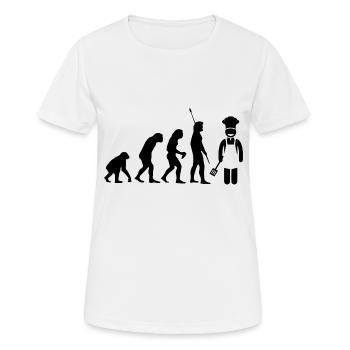 Cuisine cuisine cuisine cuisine Food Kitchen - T-shirt respirant Femme - blanc - Devant - AI Model Female 172 dark (172cm)
