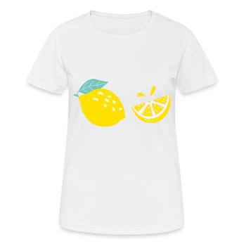 fresh lemons - frische Zitronen - Frauen T-Shirt atmungsaktiv - Weiß - Vorne - AI Model Female 172 dark (172cm)