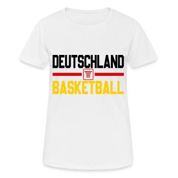 Allemagne Basket-ball - T-shirt respirant Femme - blanc - Devant - AI Model Female 172 dark (172cm)