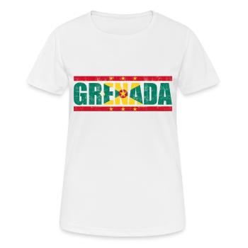 Grenada - Frauen T-Shirt atmungsaktiv - Weiß - Vorne - AI Model Female 172 dark (172cm)