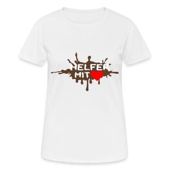 Helfer mit Herz - Frauen T-Shirt atmungsaktiv - Weiß - Vorne - AI Model Female 172 dark (172cm)