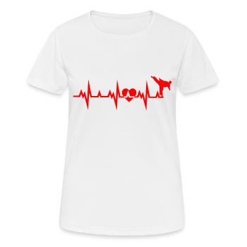 Karaté Boxe Combat - T-shirt respirant Femme - blanc - Devant - AI Model Female 172 dark (172cm)