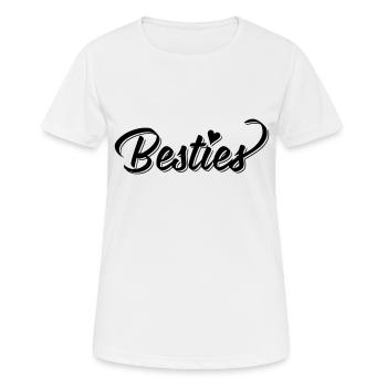 besties for ever until rest - Women's Breathable T-Shirt - white - Front - AI Model Female 172 dark (172cm)