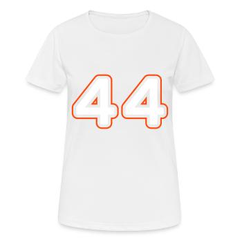 44 Zahl symbol - Frauen T-Shirt atmungsaktiv - Weiß - Vorne - AI Model Female 172 dark (172cm)