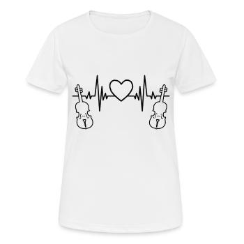 Violin Orchestra Violin Players Violin Music - Women's Breathable T-Shirt - white - Front - AI Model Female 172 dark (172cm)