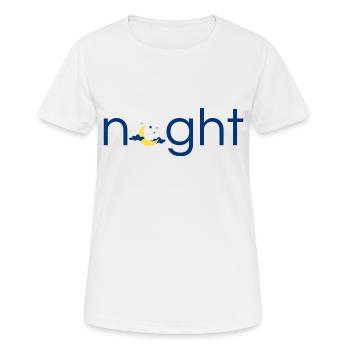 Nacht originelles Geschenk - Frauen T-Shirt atmungsaktiv - Weiß - Vorne - AI Model Female 172 dark (172cm)