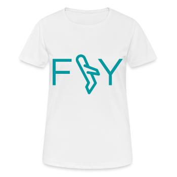 Fliegen - Frauen T-Shirt atmungsaktiv - Weiß - Vorne - AI Model Female 172 dark (172cm)