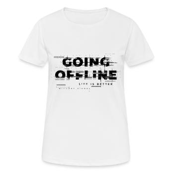 Handysucht Smartphonesucht Nomophobie Wlan Signal - Frauen T-Shirt atmungsaktiv - Weiß - Vorne - AI Model Female 172 dark (172cm)