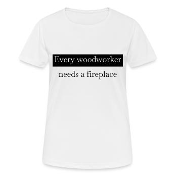 woodcutter funny sayings aaron carpenter tshirts - Women's Breathable T-Shirt - white - Front - AI Model Female 172 dark (172cm)