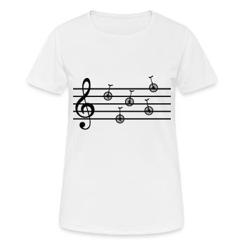 monocycle artiste monocycle monocycle rider - T-shirt respirant Femme - blanc - Devant - AI Model Female 172 dark (172cm)
