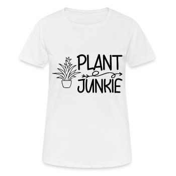Accro aux plantes - T-shirt respirant Femme - blanc - Devant - AI Model Female 172 dark (172cm)