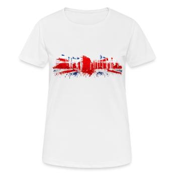 England UK London British English United Kingdom - Women's Breathable T-Shirt - white - Front - AI Model Female 172 dark (172cm)
