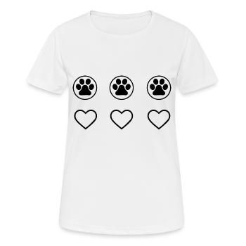 Chien de chasse - T-shirt respirant Femme - blanc - Devant - AI Model Female 172 dark (172cm)