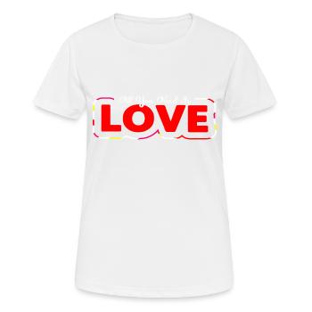 All you need is love - Frauen T-Shirt atmungsaktiv - Weiß - Vorne - AI Model Female 172 dark (172cm)