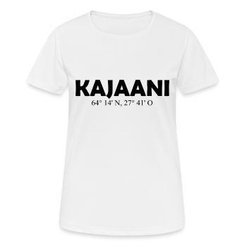 Kajaani - Finland - Coordinates Longitude Latitude - Frauen T-Shirt atmungsaktiv - Weiß - Vorne - AI Model Female 172 dark (172cm)