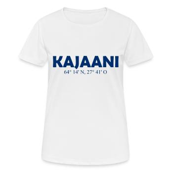 Kajaani - Finland - Coordinates Longitude Latitude - Women's Breathable T-Shirt - white - Front - AI Model Female 172 dark (172cm)