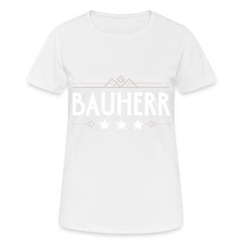 Bauherr Haus Bau - Frauen T-Shirt atmungsaktiv - Weiß - Vorne - AI Model Female 172 dark (172cm)