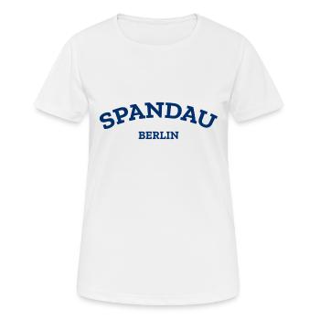 Berlin - Spandau - Gatow - Kladow - Frauen T-Shirt atmungsaktiv - Weiß - Vorne - AI Model Female 172 dark (172cm)