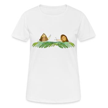 Schnecken - Frauen T-Shirt atmungsaktiv - Weiß - Vorne - AI Model Female 172 dark (172cm)